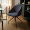 Martha Stewart Sora Upholstered Stationary Office Chair in Gray/Oil Rubbed Bronze CH-222119-GY-BK-MS - alternate 6
